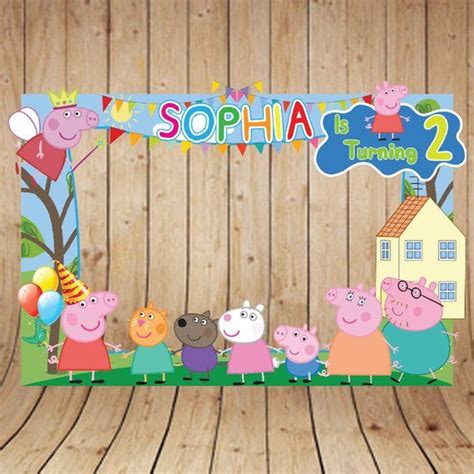 Peppa Pig Birthday Card With The Name Sopha Is Time To Celebrate Its