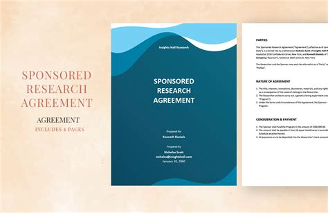 Free Sponsorship Agreement Templates Editable And Printable