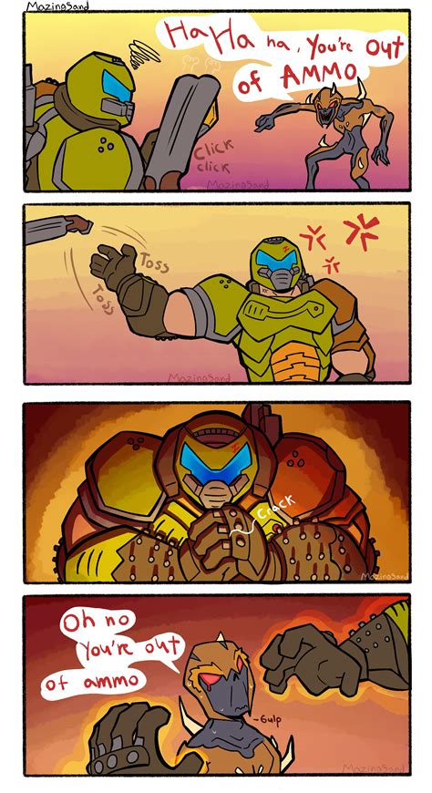 A Mazing Doom Eternal Comic “ran Out Of Bullet” Art By Me R Doom