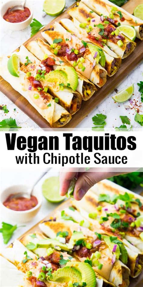 Vegan Taquitos With Chipotle Sauce Artofit