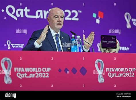 Gianni Infantino Press Conference During The Fifa World Cup Qatar