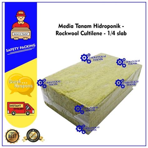 Jual Media Tanam Hidroponik Rockwool Cultilene 1 4 Slab Di Lapak 3