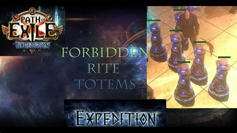 POE 3 15 Forbidden Rite Totems Non Crit Cheap Final Version Amazing