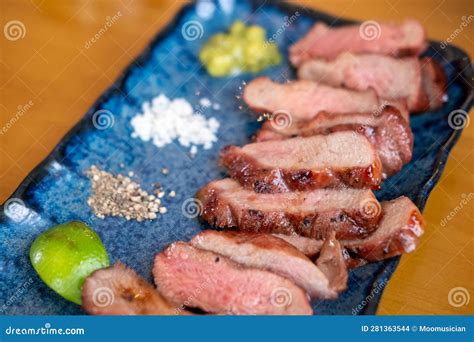 Beef Tongue Meat Served On Plate Stock Photo Image Of Pepper Fillet