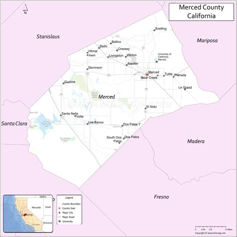 Merced County Map California Usa Towns And Cities In Merced County Facts And Overview