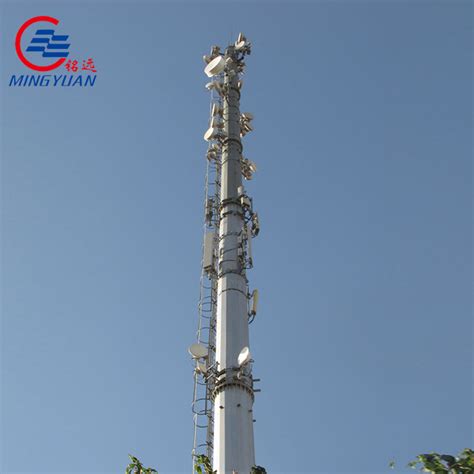 Galvanized Self Supporting Steel Antenna Monopole Tower China