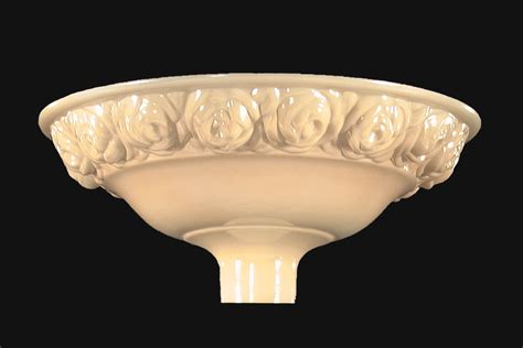 16 Nu Gold Embossed Torchiere Roses Design 09028 Bandp Lamp Supply