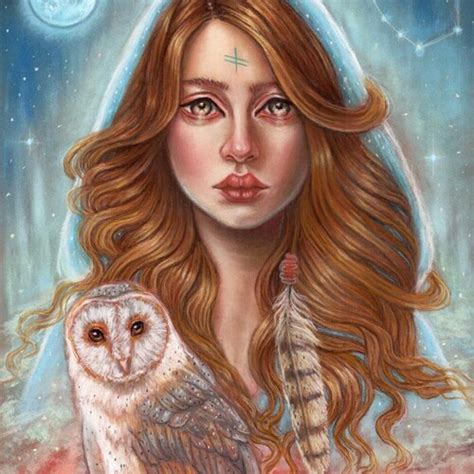 Nicnevin Scottish Witch Goddess Fine Art Print By Tammy Etsy