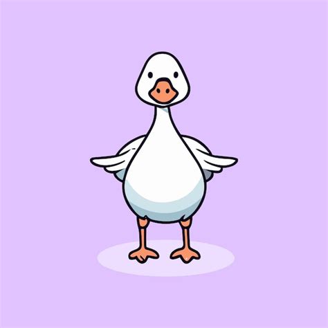 Premium Vector Cute Goose Cartoon Vector