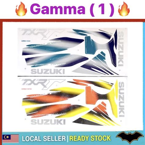 SUZUKI GAMMA STICKER 1 TXR150 TXR 150 GAMA GAMMA BODY COVER SET