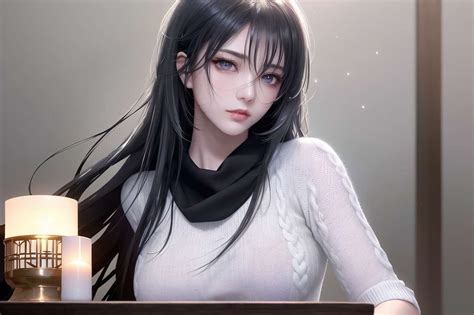 少女慵懒毛衣萌萌哒高清电脑壁纸桌面46083072 4k动漫高清壁纸 壁纸之家