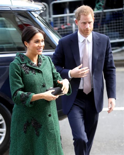 Meghan Markle Green Erdem Coat March Popsugar Fashion Photo