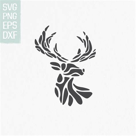 SVG De Cerf Téléchargement Instantané De Png De Cerf Dxf Eps Svg