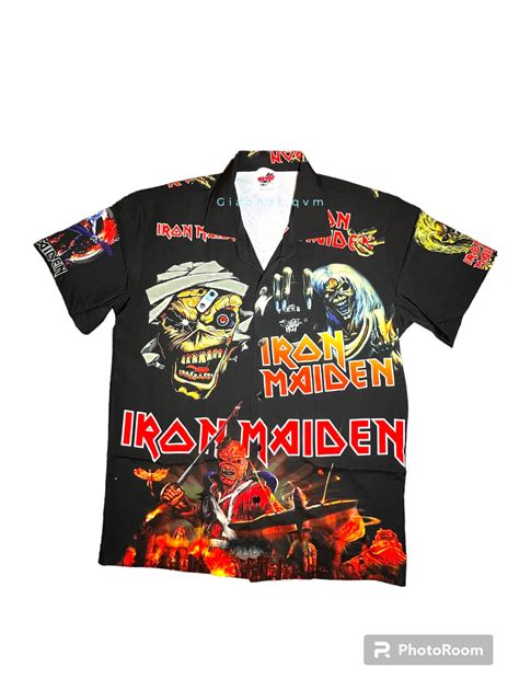 Iron Maiden Button Up Shirt Unique Design Gia Phat Streetwear