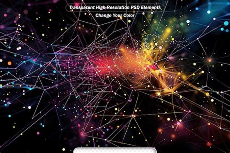 Premium Psd Design Composed Of Lights Fractal And Custom Design