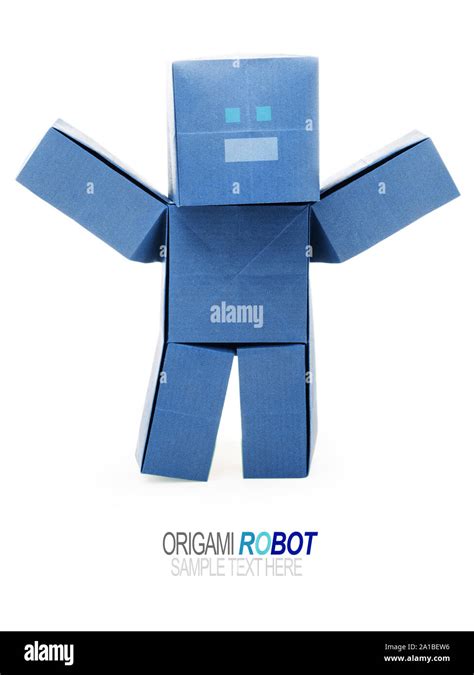 Paper origami robot Stock Photo - Alamy