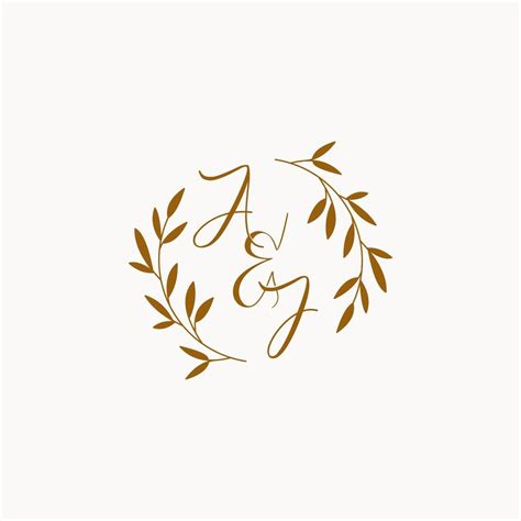 Aj Initial Wedding Monogram Logo Vector Art At Vecteezy