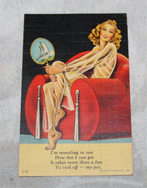 Vintage Pin Up Girl Risque Postcards S Original Art Etsy