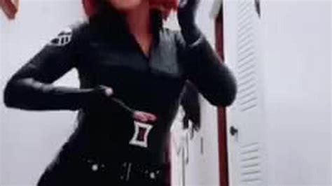 TikTok Black Widow Cosplayer Gets FUCKED In Full Nelson Porn Videos