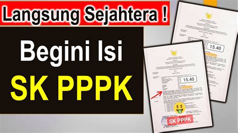 Pasti Sejahtera Begini Isi Sk P3k Pppk Pegawai Pemerintah Dengan