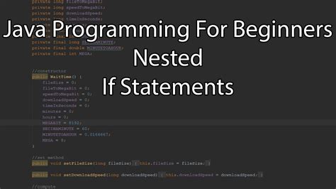 Java Programming For Beginners Nested If Statements Youtube