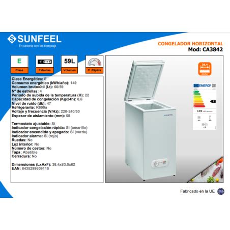 Congelador Horizontal Sunfeel Ca Color Blanco Litros Alto