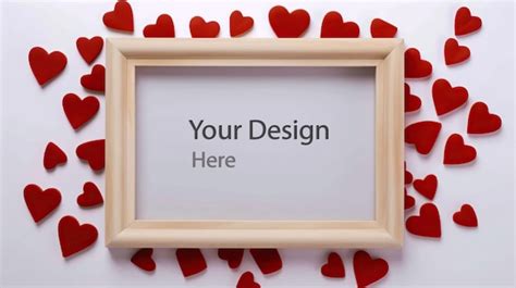 Premium Psd Valentines Day Photo Frame Mockup