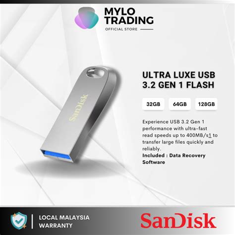 SanDisk Ultra Luxe USB 3 1 CZ74 Flash Drive 32GB 64GB 128GB