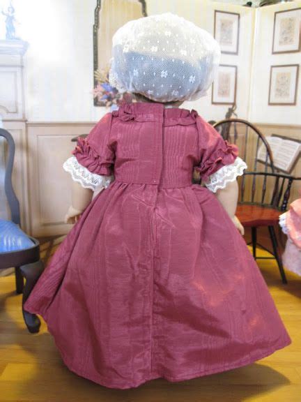 The Miniature Historian Burgundy Revolutionary Brocade Gown Gowns