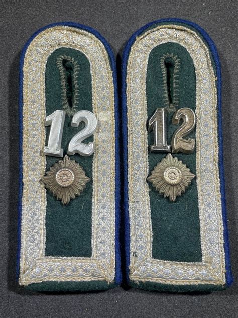 Ww2 Wwii German Military Heer Army Medical Regiment 12 Uniform Shoulder Boards 4680259359