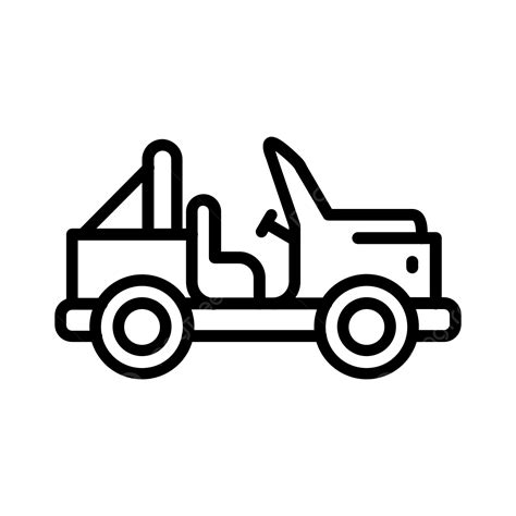 Icono De L Nea De Jeep Png Tracci N En Las Cuatro Ruedas Todoterreno