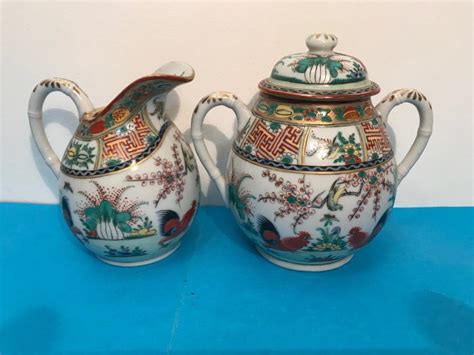 Sugar Bowl And Milkmaid 2 Porcelain Rooster China Catawiki