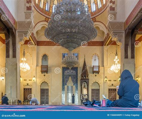 Interior Of Mohammad Al Amin Mosque In Beirut Lebanon Editorial Stock