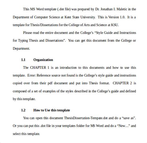 Free Chapter Summary Templates In Ms Word Pdf