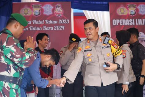 Kapolres Gowa Bersama PJU Cek Pos Pengamanan Operasi Lilin 2023