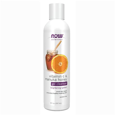 Now Foods Vitamin C And Manuka Honey Gel Cleanser 8 Fl Oz 237 Ml Liquid