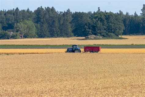 Tractor Out in the Fields Farming Editorial Stock Image - Image of landscape, farm: 266652789