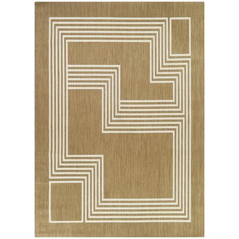 BALTA Swenson Tan 8 ft. x 10 ft. Geometric Indoor/Outdoor Area Rug 3116460 - The Home Depot