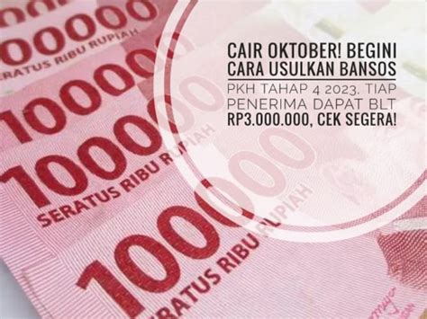 Cair Oktober Begini Cara Usulkan Bansos Pkh Tahap Tiap