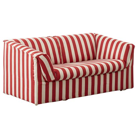 Red Striped Sofas Baci Living Room