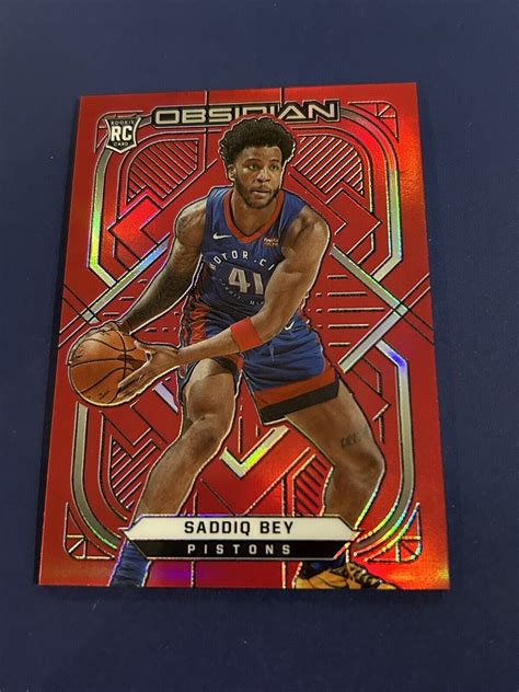 Panini Obsidian Electric Etch Red Flood Saddiq Bey Rc