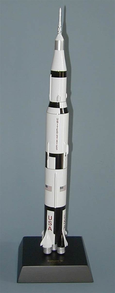 NASA Apollo Saturn V 5 Rocket Model Made of Hand Carved Mahogany Wood ...