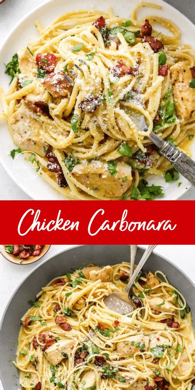 The Ultimate Chicken Carbonara Recipe A Pinch Of Healthy Recipe