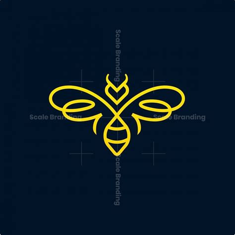 Elegant Bee Logo | Logo bee, Hive logo, Bee images