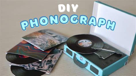 Asmr Diy Phonograph From Paper How To Make Vinyl Record Player From Paper T For Him Youtube