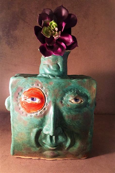 Face Vase Square Etsy Face Vase Handmade Ceramics Vase