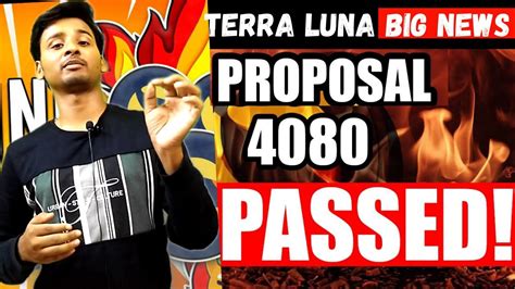 Terra Luna News Today Terra Luna Classic Burn Proposa Of