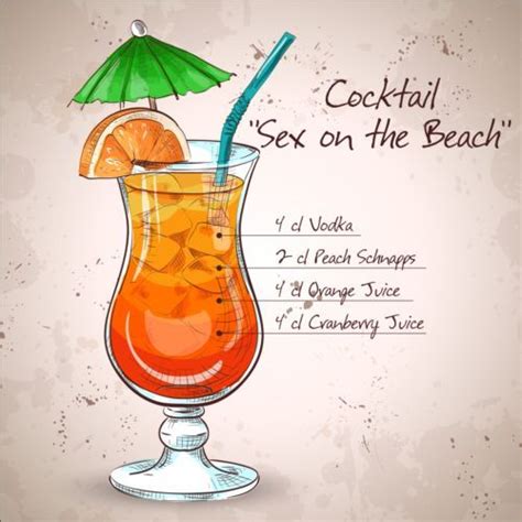 Hand Drawn Cocktail Design Vectors Set Https Gooloc Hand