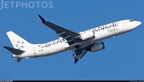 9V MBL Boeing 737 8 MAX Singapore Airlines Jueyu Tang JetPhotos