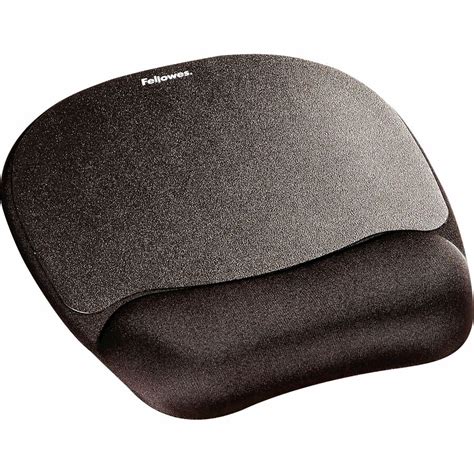 Fellowes Memory Foam Mouse Pad Wrist Rest Black Apex Office Products